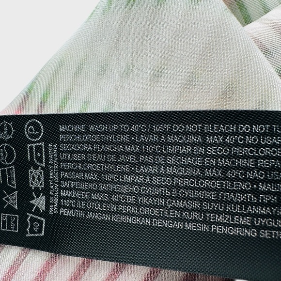 Mango MNG Satin Midi Dress Women’s Size 4 Asymmetrical Wave Italian Fabric NWT - Picture 11 of 16